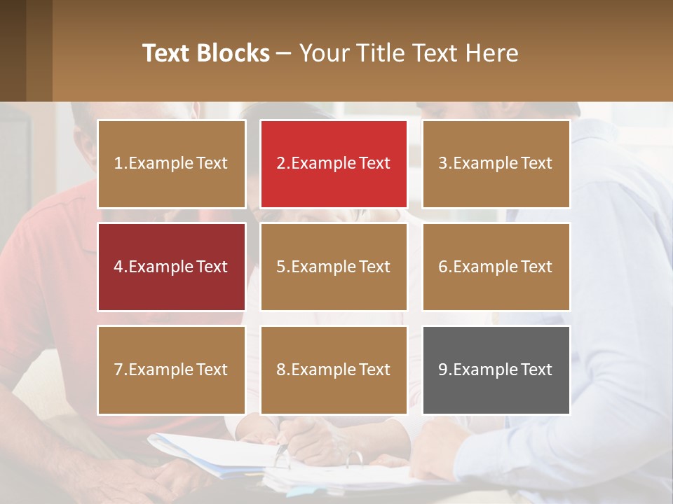 A Man And A Woman Looking At A Piece Of Paper PowerPoint Template