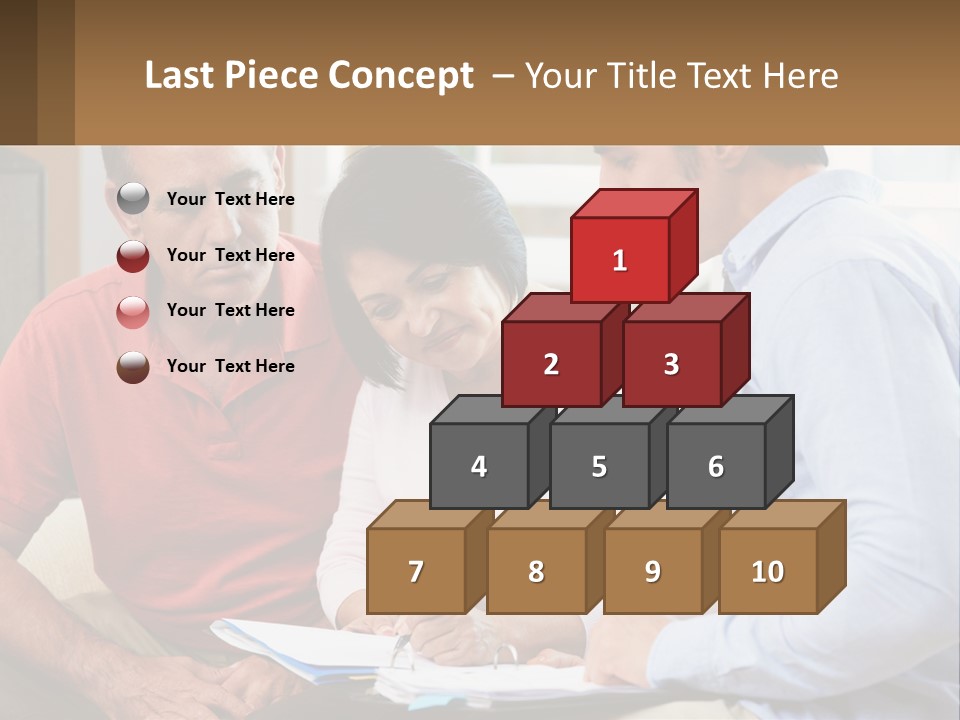 A Man And A Woman Looking At A Piece Of Paper PowerPoint Template