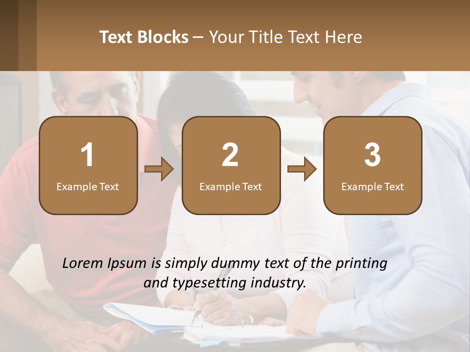 A Man And A Woman Looking At A Piece Of Paper PowerPoint Template