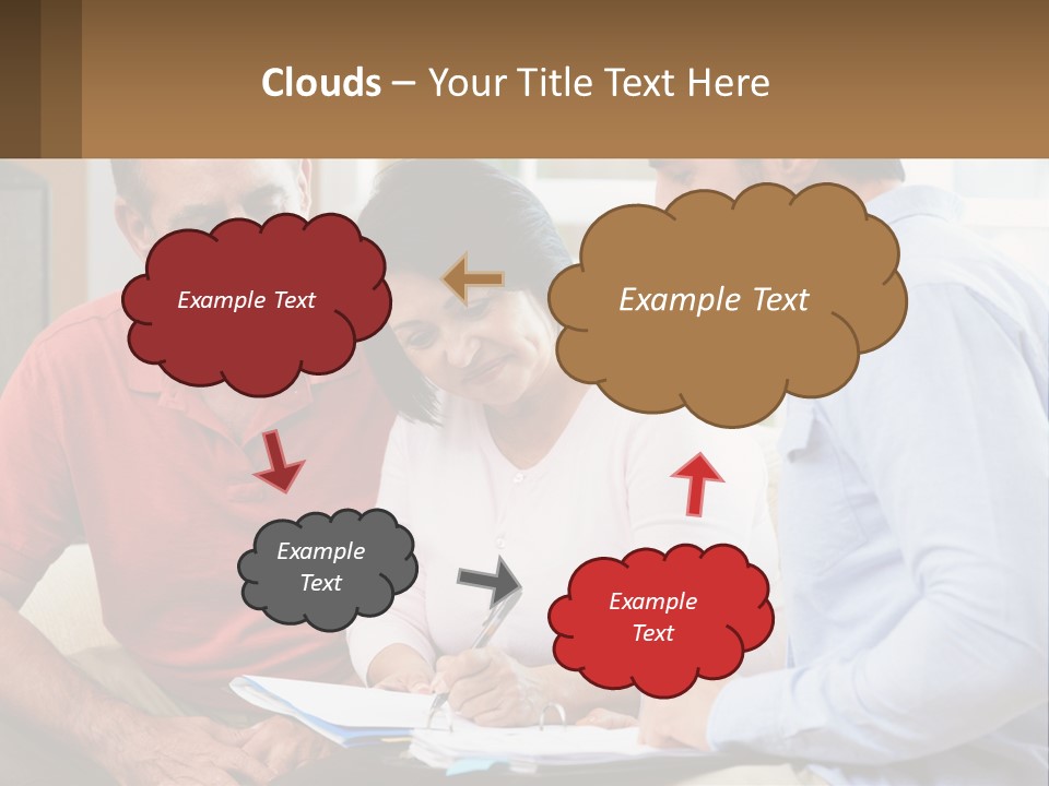 A Man And A Woman Looking At A Piece Of Paper PowerPoint Template