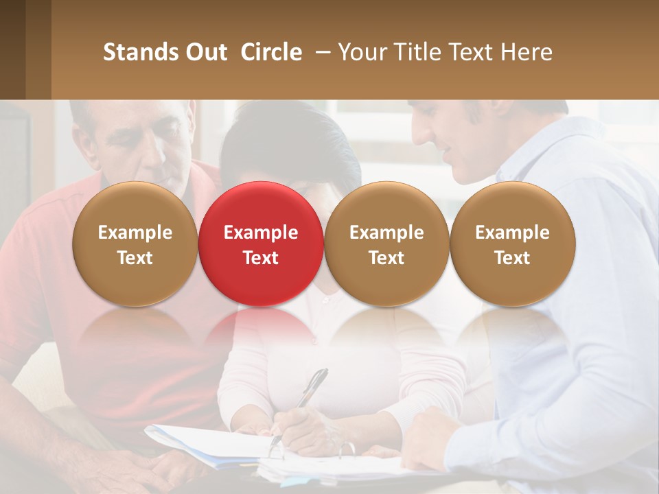 A Man And A Woman Looking At A Piece Of Paper PowerPoint Template