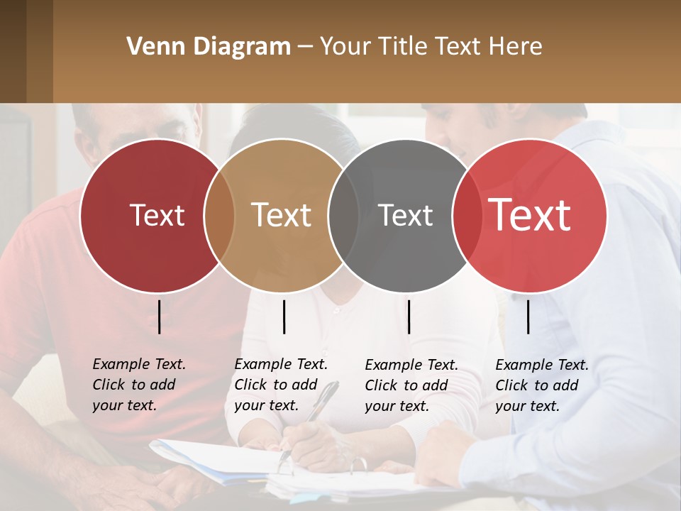 A Man And A Woman Looking At A Piece Of Paper PowerPoint Template