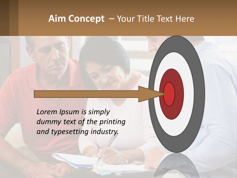 A Man And A Woman Looking At A Piece Of Paper PowerPoint Template