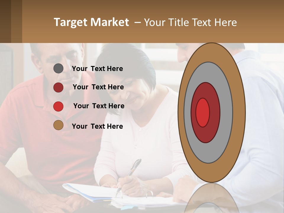 A Man And A Woman Looking At A Piece Of Paper PowerPoint Template