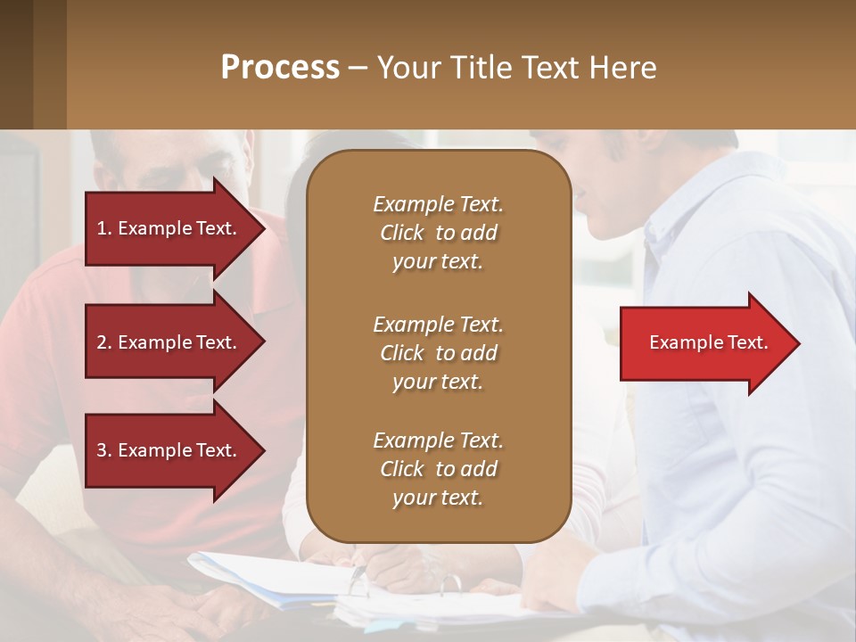 A Man And A Woman Looking At A Piece Of Paper PowerPoint Template