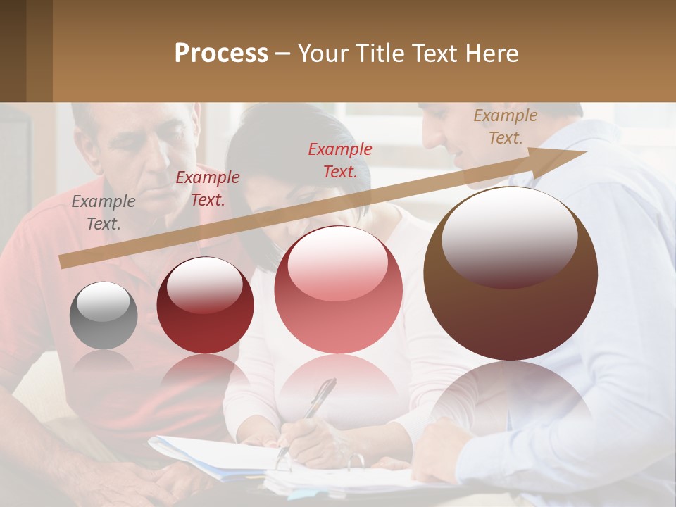 A Man And A Woman Looking At A Piece Of Paper PowerPoint Template