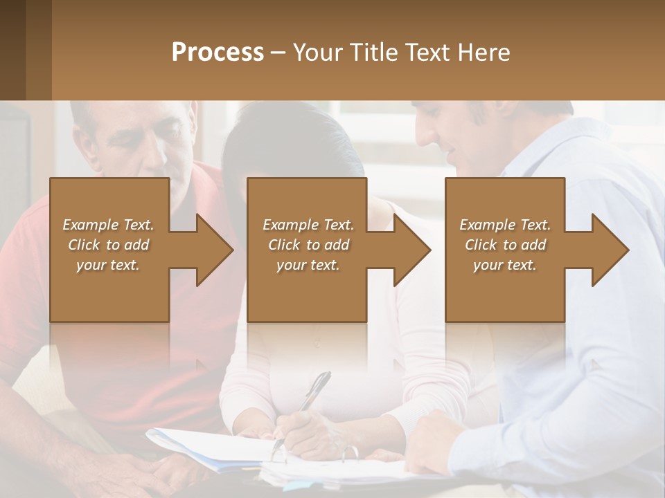 A Man And A Woman Looking At A Piece Of Paper PowerPoint Template