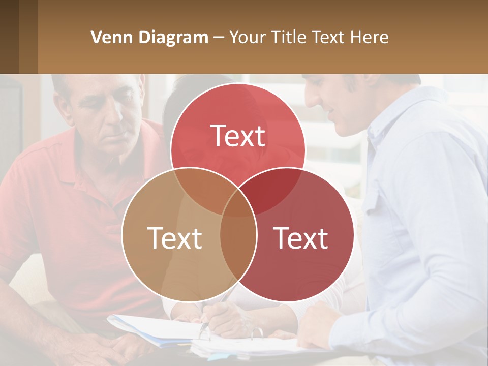A Man And A Woman Looking At A Piece Of Paper PowerPoint Template