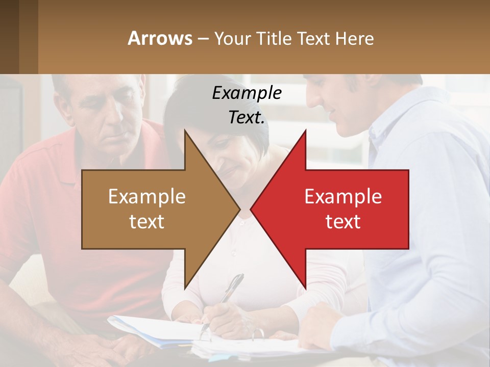 A Man And A Woman Looking At A Piece Of Paper PowerPoint Template