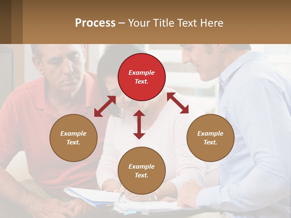 A Man And A Woman Looking At A Piece Of Paper PowerPoint Template