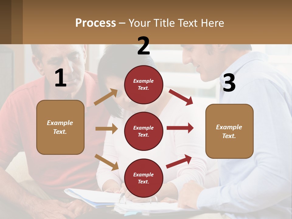 A Man And A Woman Looking At A Piece Of Paper PowerPoint Template