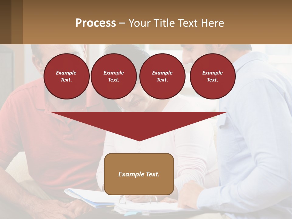 A Man And A Woman Looking At A Piece Of Paper PowerPoint Template