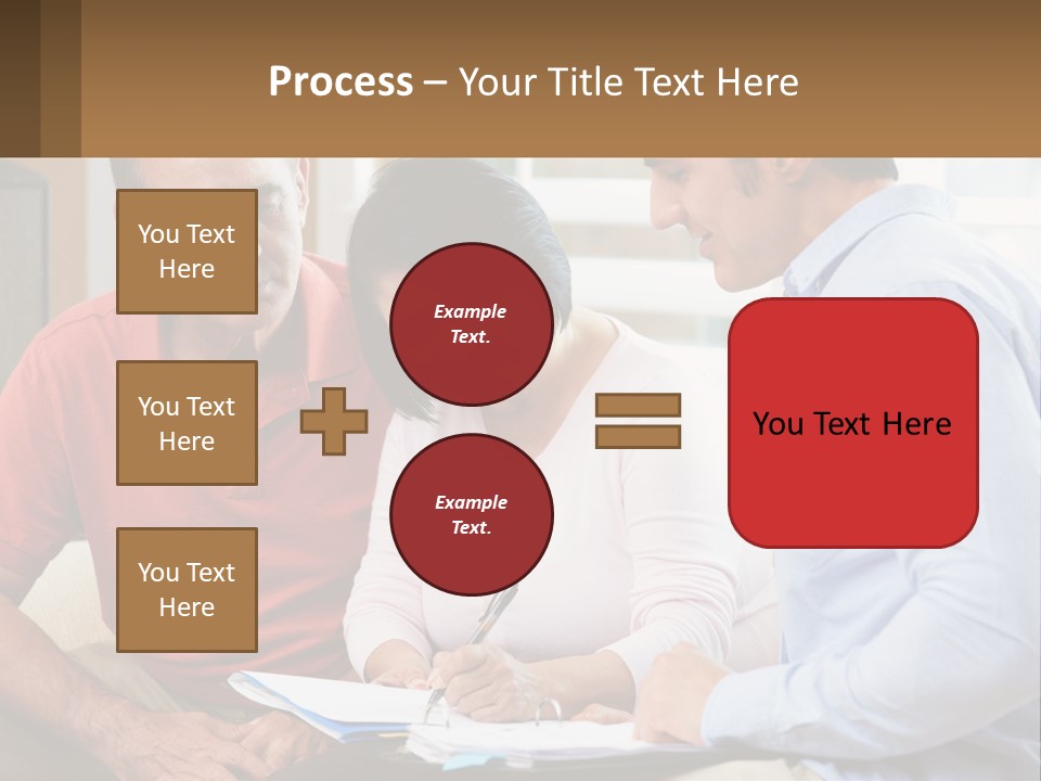 A Man And A Woman Looking At A Piece Of Paper PowerPoint Template