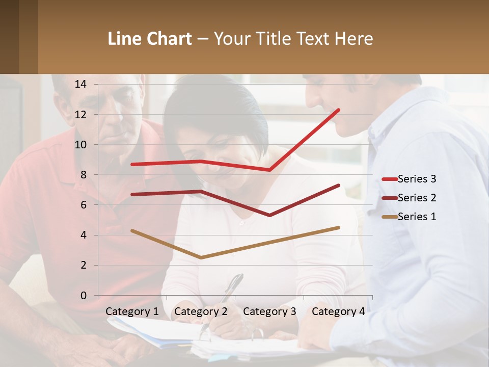 A Man And A Woman Looking At A Piece Of Paper PowerPoint Template