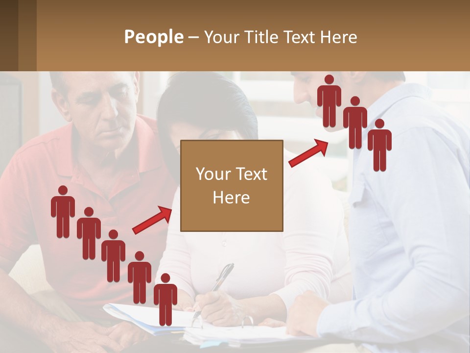 A Man And A Woman Looking At A Piece Of Paper PowerPoint Template