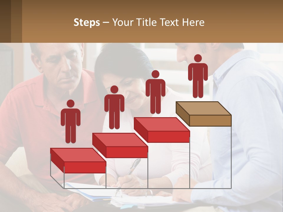 A Man And A Woman Looking At A Piece Of Paper PowerPoint Template