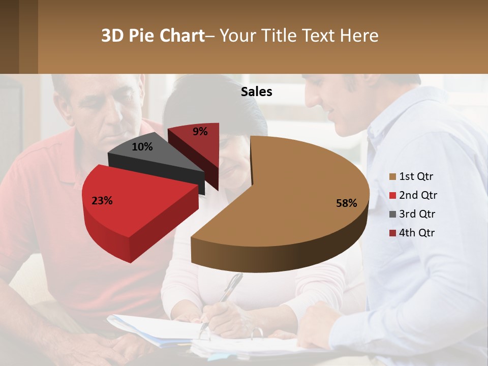 A Man And A Woman Looking At A Piece Of Paper PowerPoint Template