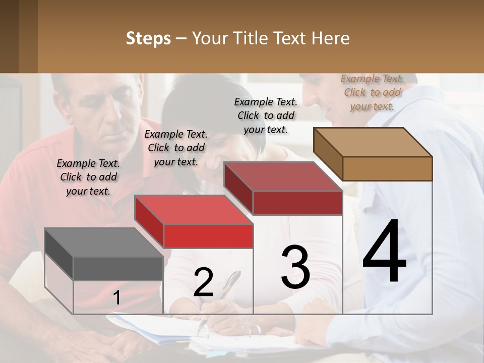 A Man And A Woman Looking At A Piece Of Paper PowerPoint Template