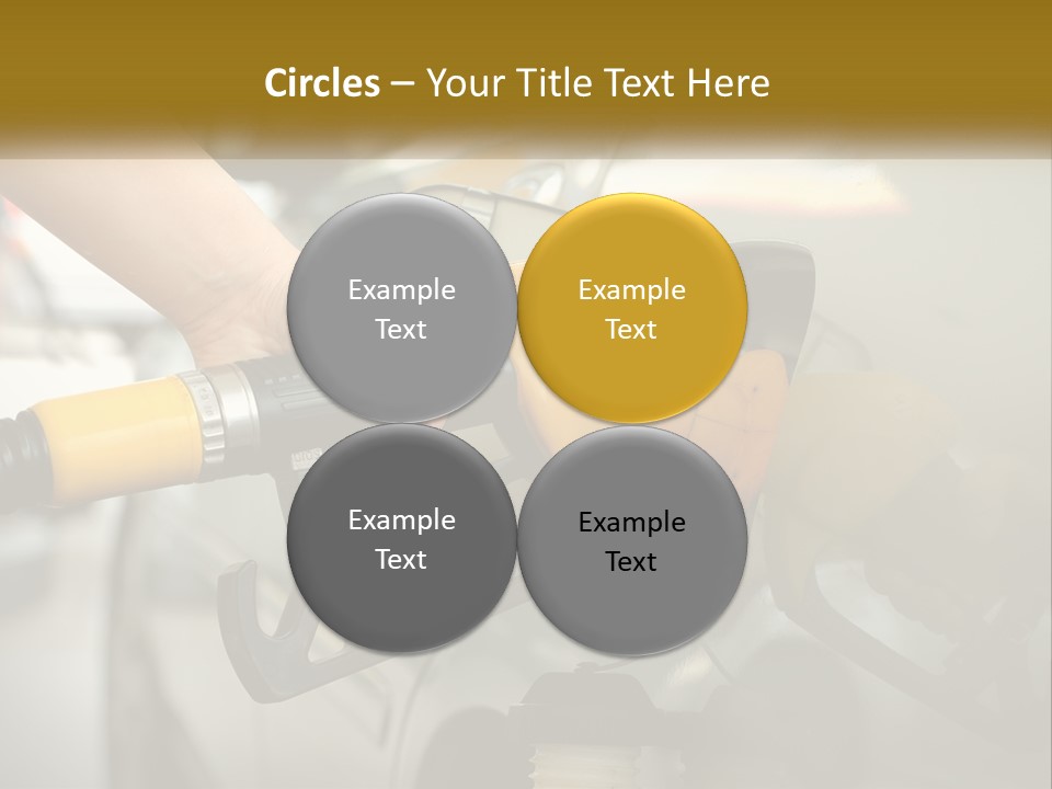 A Person Pumping Gas Into A Car At A Gas Station PowerPoint Template