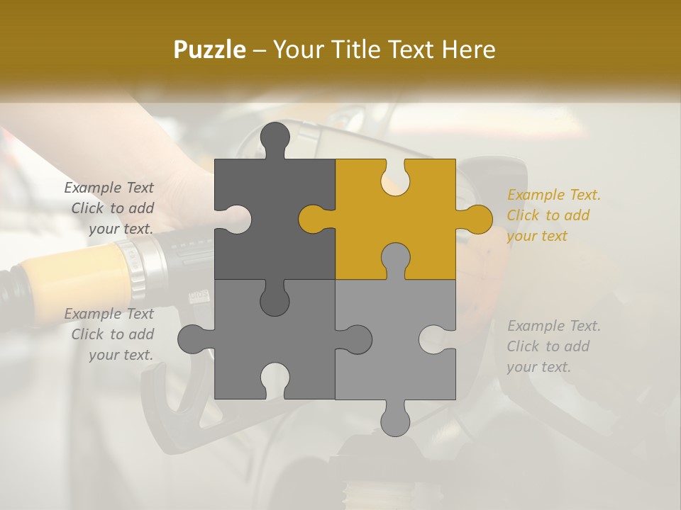 A Person Pumping Gas Into A Car At A Gas Station PowerPoint Template