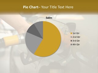 A Person Pumping Gas Into A Car At A Gas Station PowerPoint Template