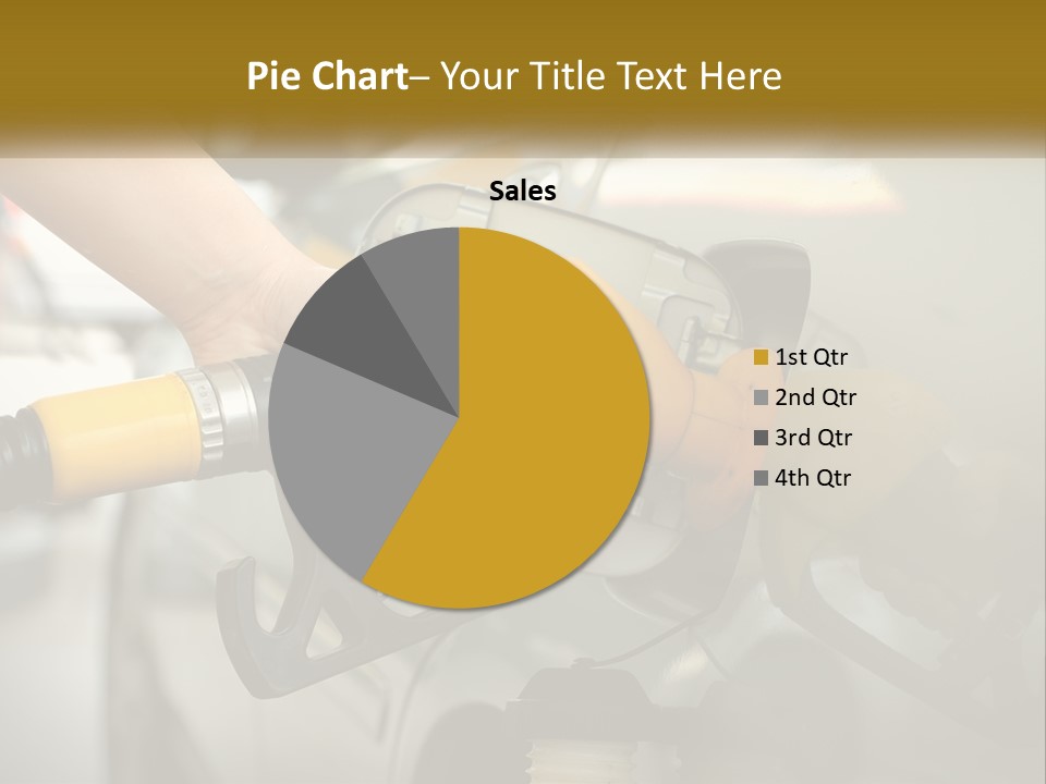 A Person Pumping Gas Into A Car At A Gas Station PowerPoint Template