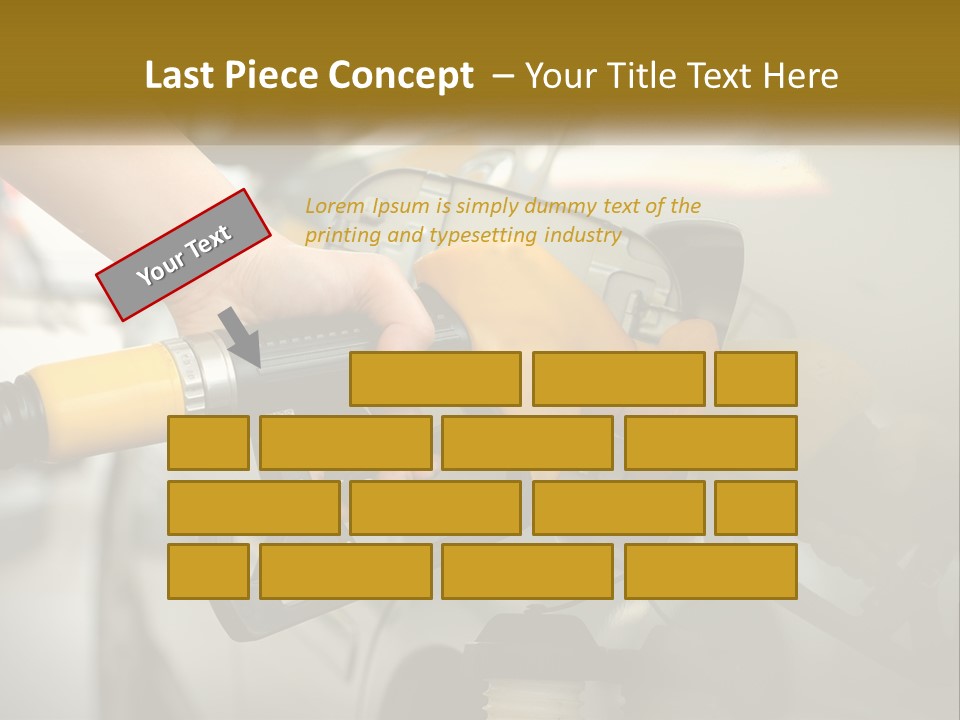 A Person Pumping Gas Into A Car At A Gas Station PowerPoint Template