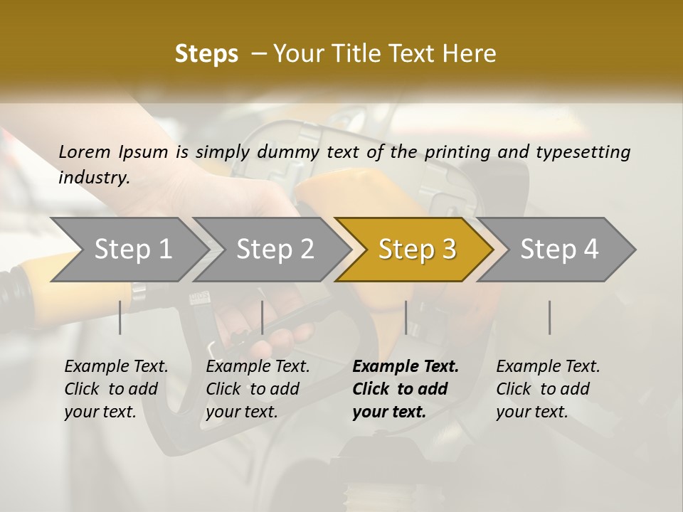 A Person Pumping Gas Into A Car At A Gas Station PowerPoint Template