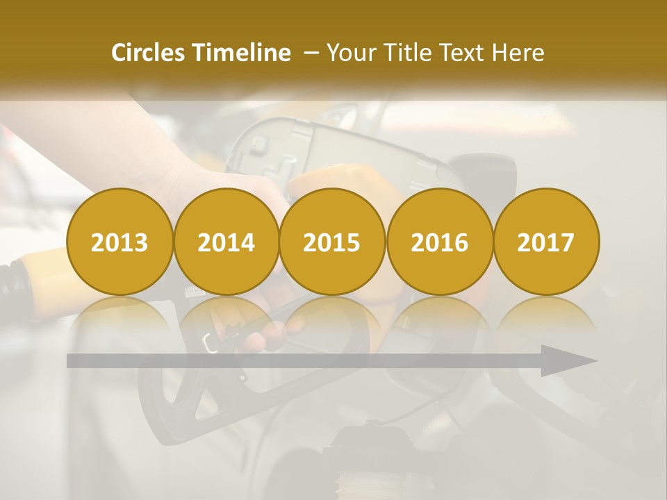 A Person Pumping Gas Into A Car At A Gas Station PowerPoint Template