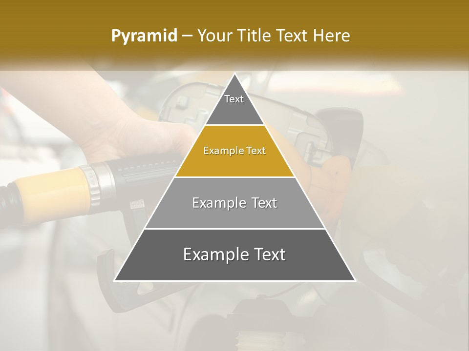 A Person Pumping Gas Into A Car At A Gas Station PowerPoint Template