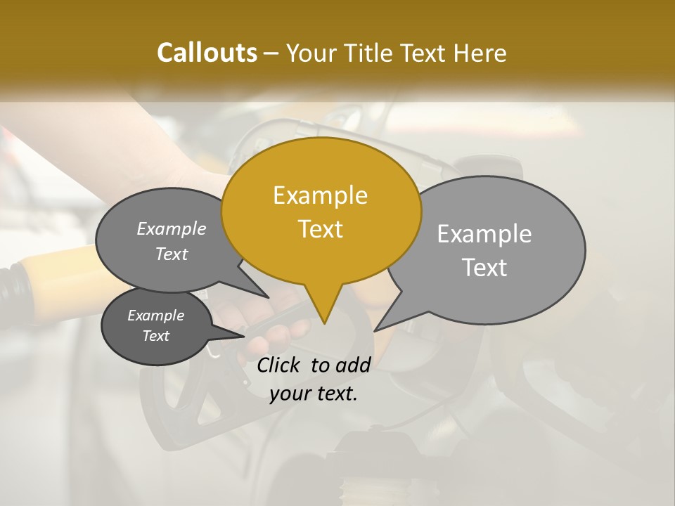 A Person Pumping Gas Into A Car At A Gas Station PowerPoint Template