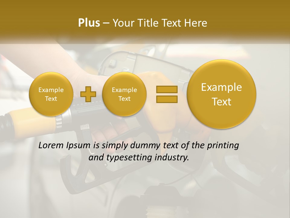 A Person Pumping Gas Into A Car At A Gas Station PowerPoint Template