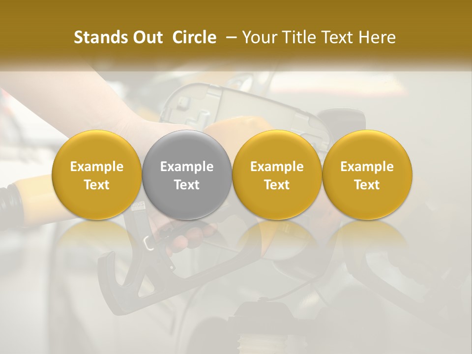 A Person Pumping Gas Into A Car At A Gas Station PowerPoint Template