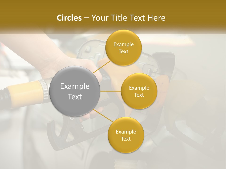 A Person Pumping Gas Into A Car At A Gas Station PowerPoint Template