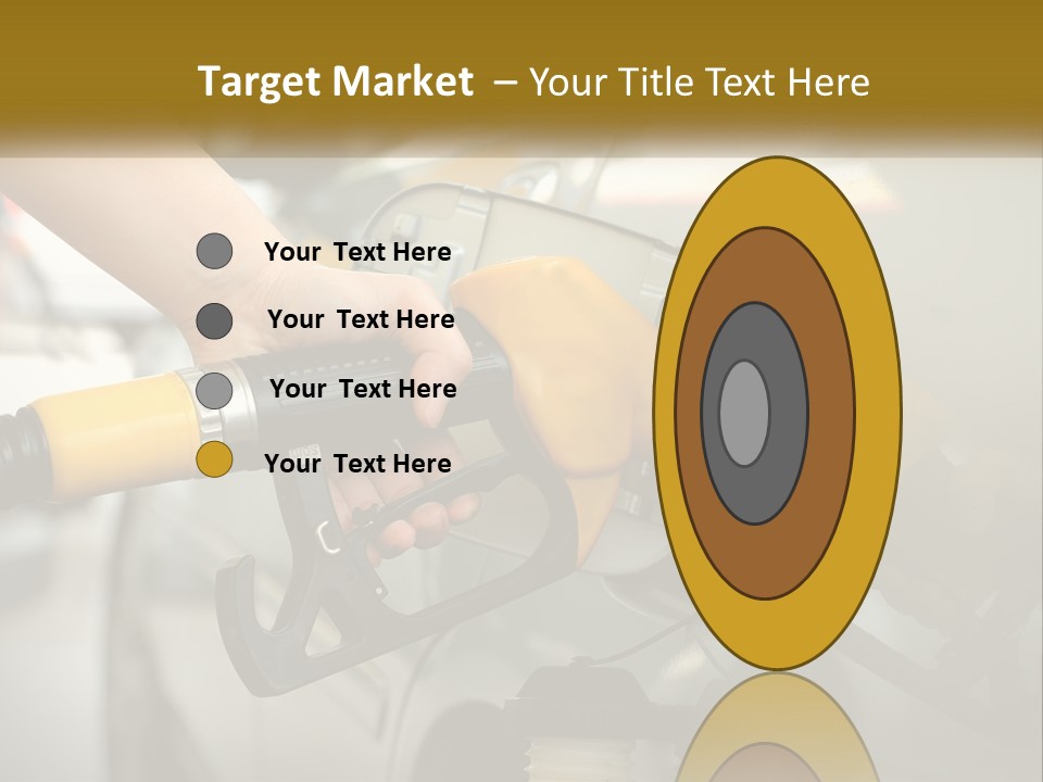 A Person Pumping Gas Into A Car At A Gas Station PowerPoint Template