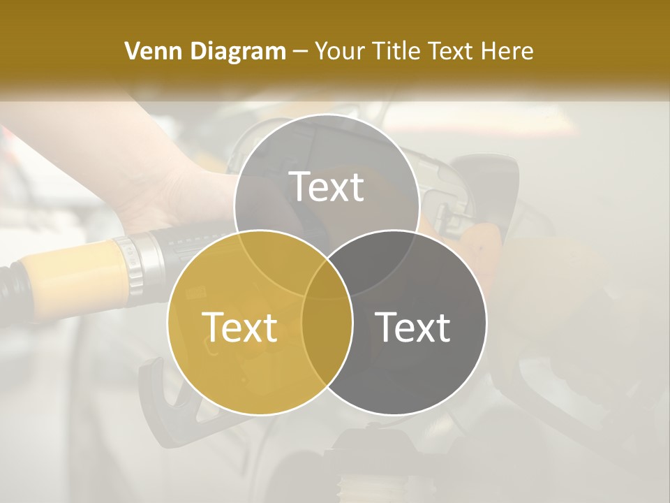 A Person Pumping Gas Into A Car At A Gas Station PowerPoint Template