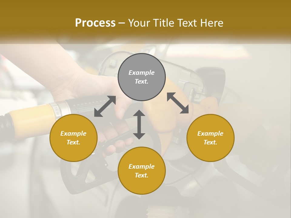 A Person Pumping Gas Into A Car At A Gas Station PowerPoint Template