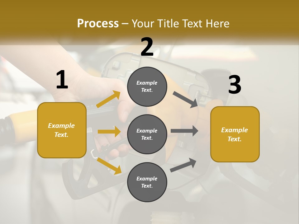 A Person Pumping Gas Into A Car At A Gas Station PowerPoint Template