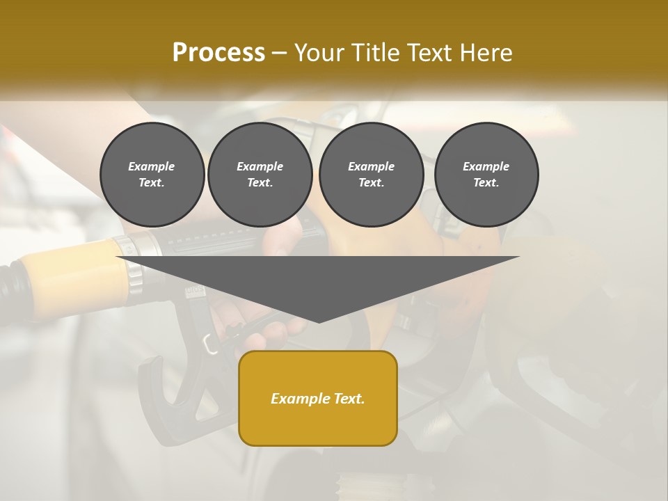 A Person Pumping Gas Into A Car At A Gas Station PowerPoint Template