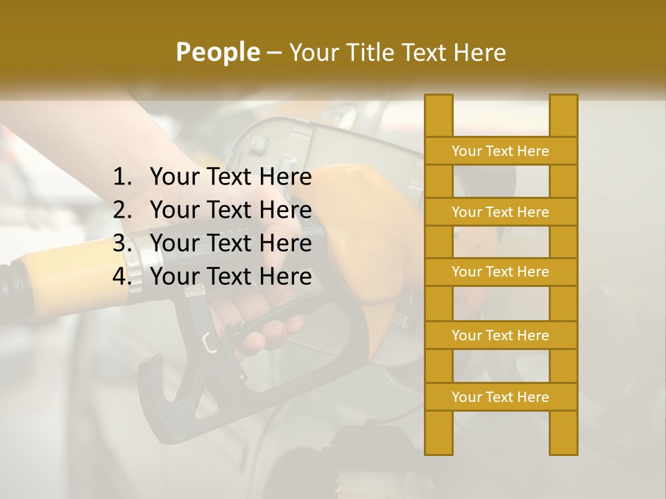 A Person Pumping Gas Into A Car At A Gas Station PowerPoint Template