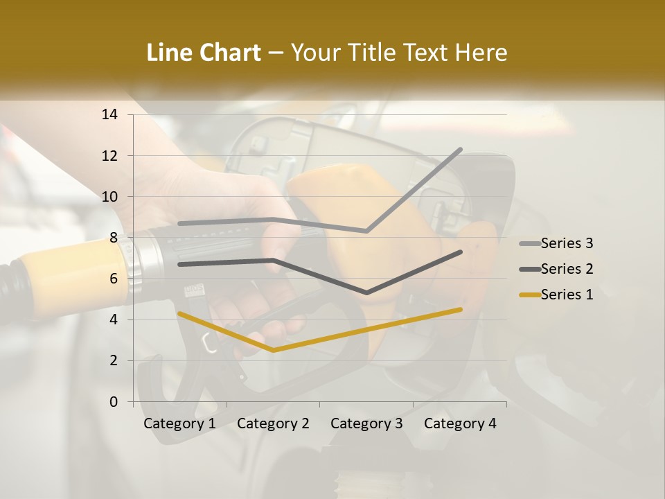 A Person Pumping Gas Into A Car At A Gas Station PowerPoint Template