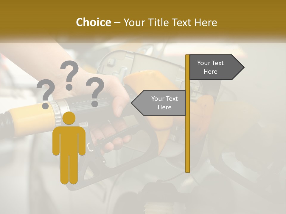 A Person Pumping Gas Into A Car At A Gas Station PowerPoint Template