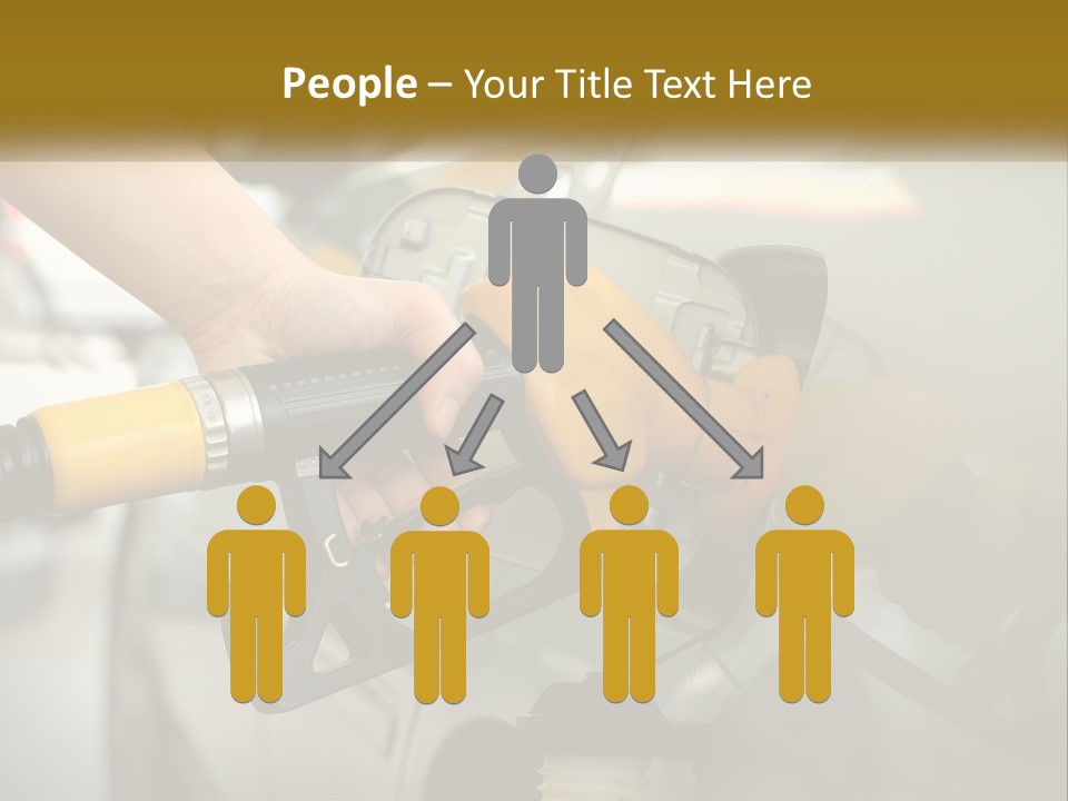 A Person Pumping Gas Into A Car At A Gas Station PowerPoint Template