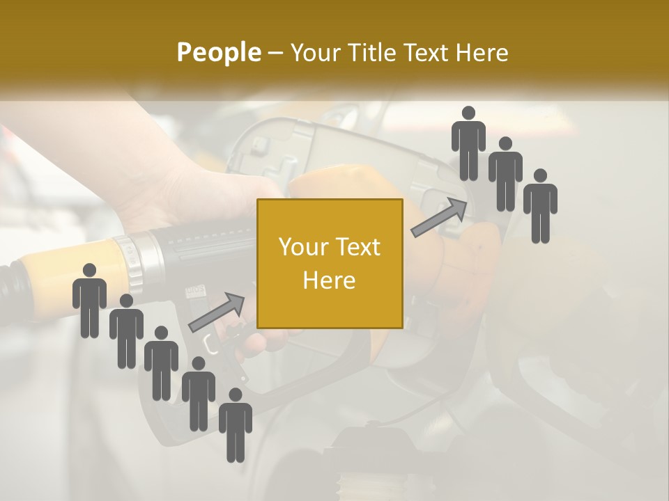 A Person Pumping Gas Into A Car At A Gas Station PowerPoint Template
