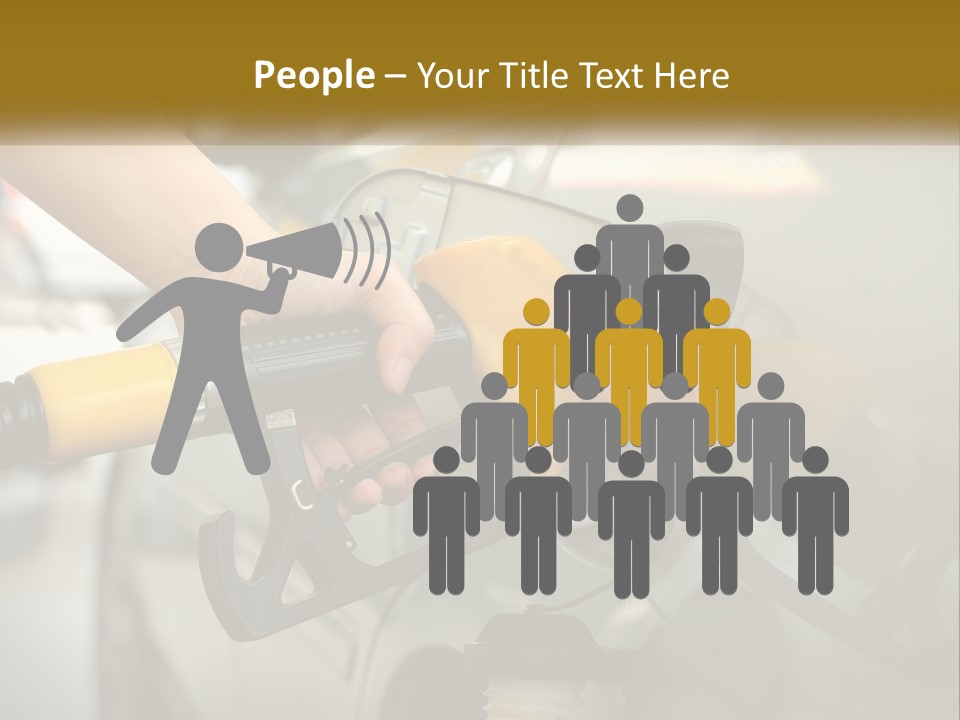A Person Pumping Gas Into A Car At A Gas Station PowerPoint Template
