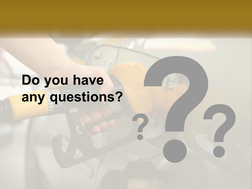 A Person Pumping Gas Into A Car At A Gas Station PowerPoint Template