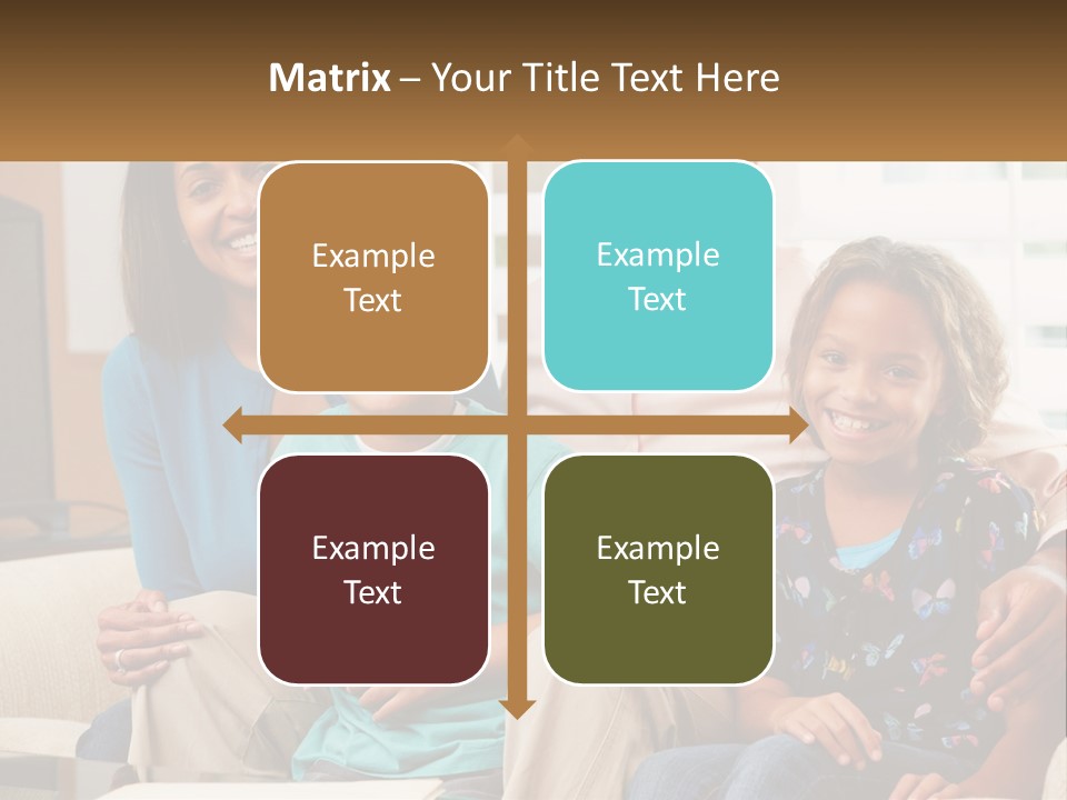 A Family Sitting On A Couch In A Living Room PowerPoint Template