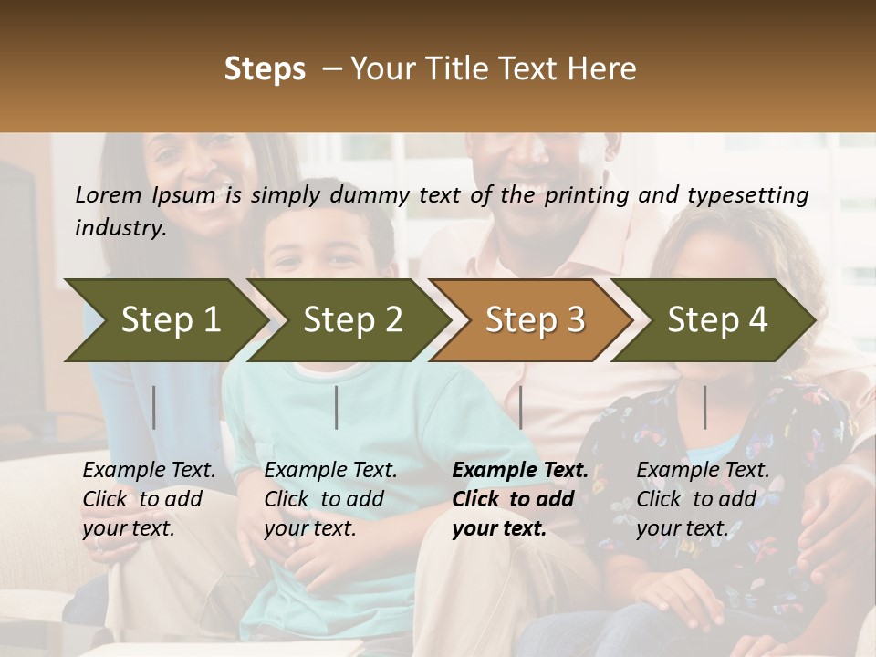 A Family Sitting On A Couch In A Living Room PowerPoint Template