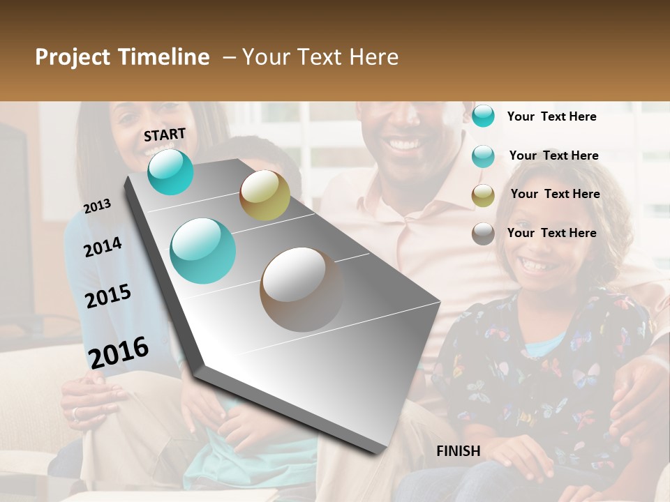 A Family Sitting On A Couch In A Living Room PowerPoint Template
