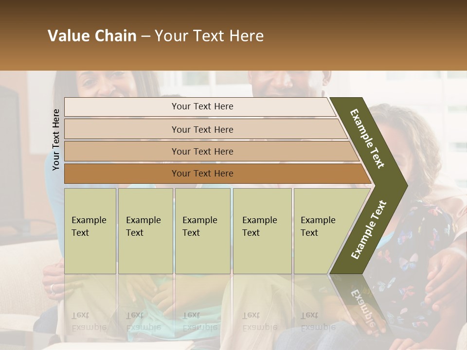A Family Sitting On A Couch In A Living Room PowerPoint Template